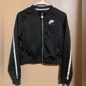 Nike Black and White Women's Zip Up Sweatshirt